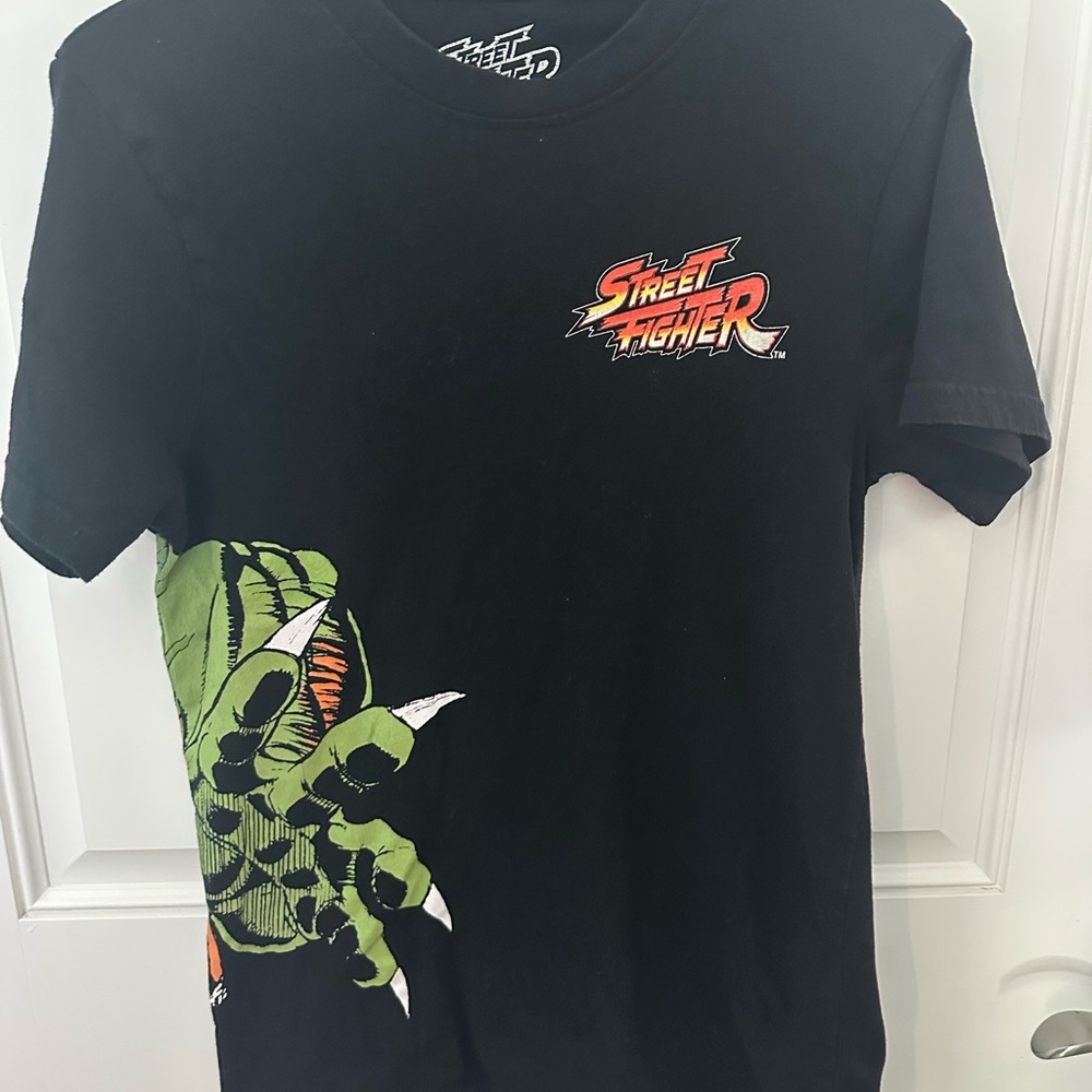 Street Fighter Blanka Graphic Tee S | Black Wraparound Gamer Shirt